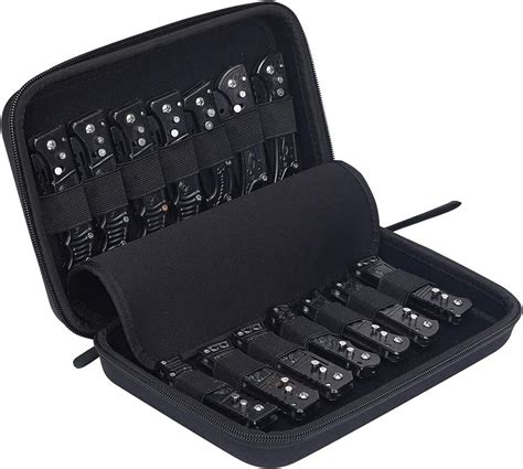 Amazon.com: Pocket Knife Display Case with 14 Slots, Knife Case, Folding Knife Holder Organizer ...