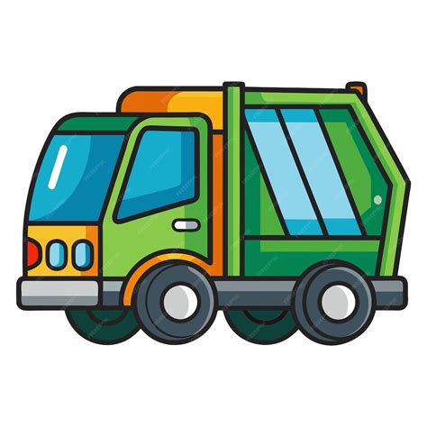 Garbage truck clipart vector art and illustration | Premium AI ...