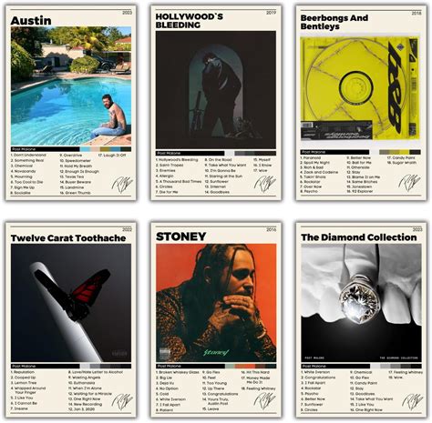 Amazon.com: Felhcc Album Cover Posters, Unframed Album Posters with ...