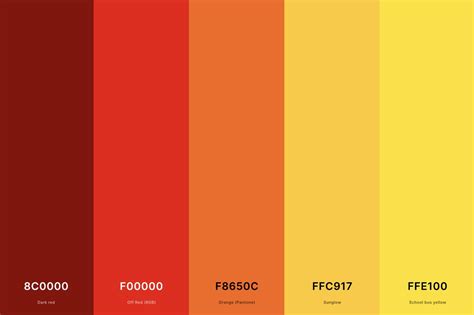 8. Red And Yellow Color Palette Color Palette with Dark Red (Hex ...