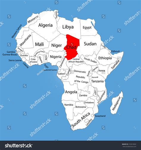 Chad Map Of Africa
