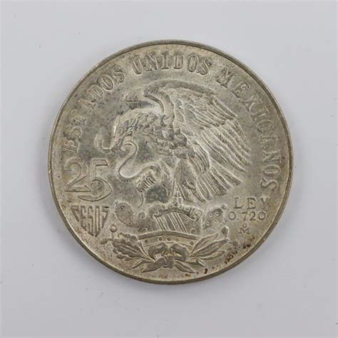 1968 Mexico 25 Pesos Silver Commemorative Coin- Summer Olympics ...