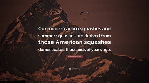 Jared Diamond Quote: “Our modern acorn squashes and summer squashes are ...