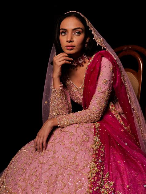 Embellished pink gown – AALIYA DEEBA