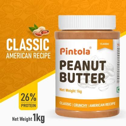 Pintola Classic Peanut Butter (Crunchy) 1 kg Price in India - Buy ...