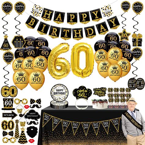 Amazon.com: 60th Birthday Decorations For Men Happy 60th Birthday ...