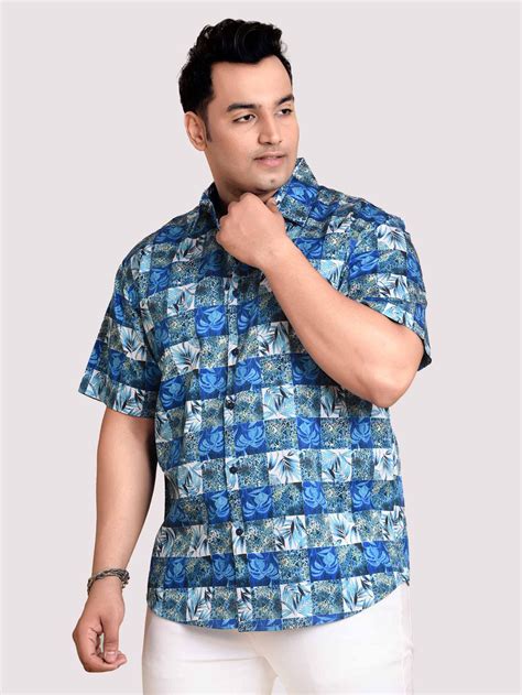 Buy Checkers Digital Printed Shirt Men's Plus Size Online - Guniaa