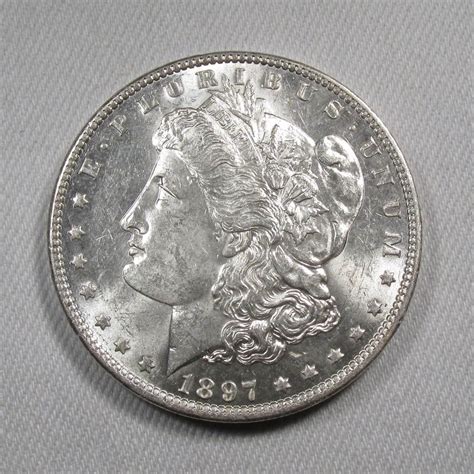 1897 Silver Morgan Dollar VCH UNC Coin AQ461 - Decatur Coin and Jewelry