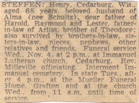 Connie Nelson's Genealogy - Index of Death Notices from Newspapers