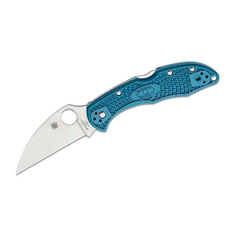Spyderco Delica 4 Lightweight Folding 2.9" Wharncliffe Plain Blue - Fin ...