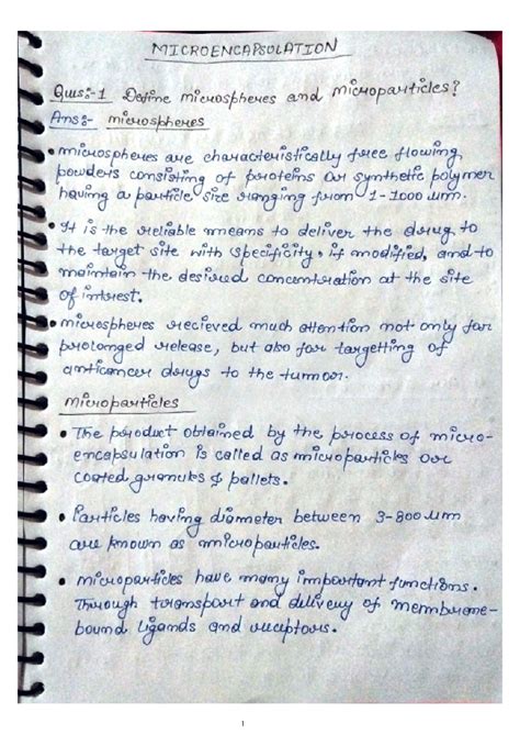 Microencapsulation - encapsulation notes from NDDS - MICROENCAPSOLATION ...
