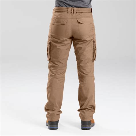 Buy Men's Travel Trekking Cargo Trousers Brown Online | Decathlon