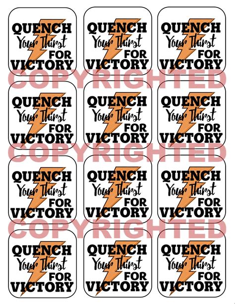 Quench Your Thirst for Victory- Gatorade Team Treat Tags - Etsy