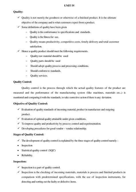 MQC(U4) - Metallurgy and Quality Control Lecture Notes - UNIT IV ...