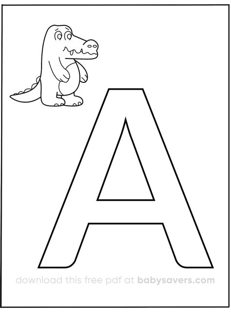 Alphabet Coloring Pages - 26 Free Printables for Learning Letters