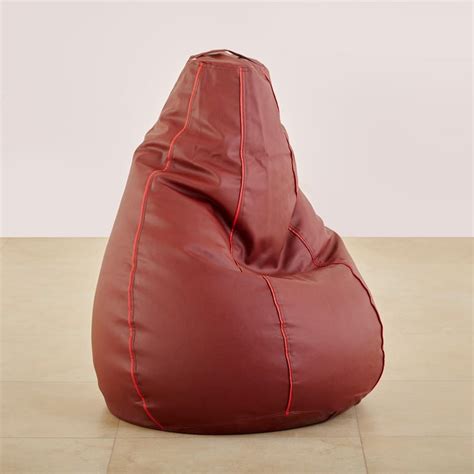 Buy Classy Faux Leather Bean Bag Cover - Brown from Home Centre at just ...