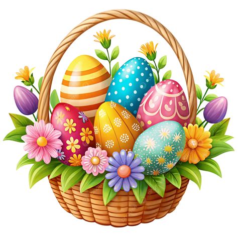 Easter Sunday Illustration, Easter Sunday, Basket Of Egg, Basket PNG ...