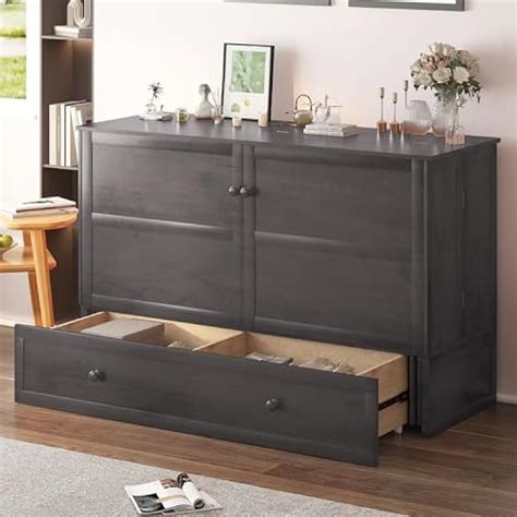 PUREMIND Queen Murphy Bed with Storage Drawers, India | Ubuy