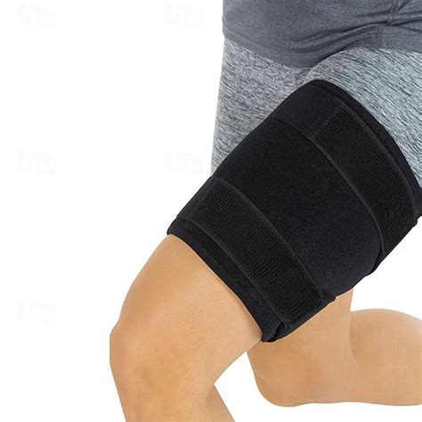 Thigh Brace - Hamstring Quad Wrap - Adjustable Compression Sleeve ...