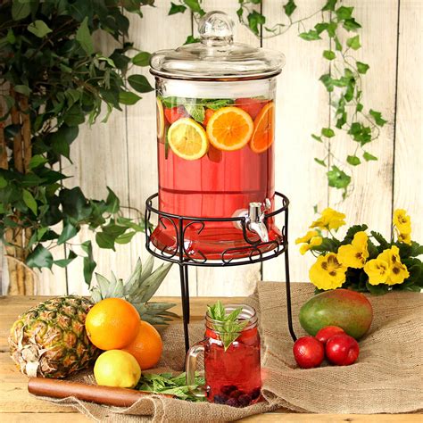 Round Drink Dispenser With Stand 168oz / 4.8ltr - Bar Equipment Online ...