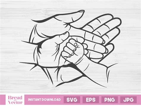 Family Hands Svg Mom Dad Kids Holding Hands Svg Mother - Etsy