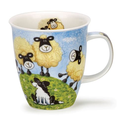 Lovely 'Sheepies' Sheep Dunoon Fine Bone China Mug Nevis Shape | eBay ...