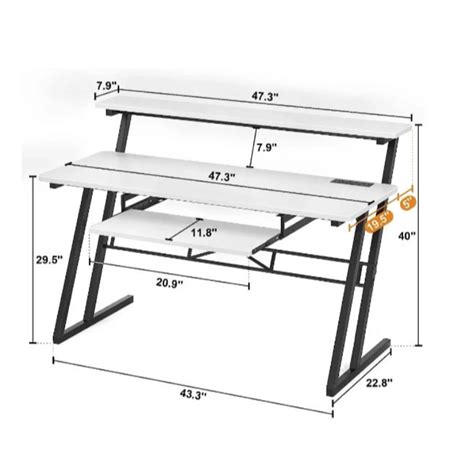 Studio Desk -White - TEKAVO