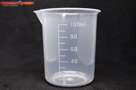 Clear Plastic Measuring Cup 100ml 2pcs For Paint Mixing