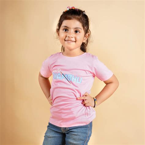 Shiv Shambhu Printed Red Tshirt For Kids – Prabhubhakti