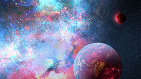 Download wallpaper 3840x2160 planets, space, stars, nebula, glow 4k uhd ...