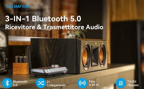 Adattatore Audio Bluetooth 5.0, Trasmettitore 3.5mm AUX Per Cuffie/altoparlanti - Foto 1