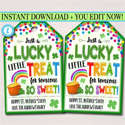 St. Patrick's Day Gift Tags - A Lucky Little Treat for Someone so Sweet ...