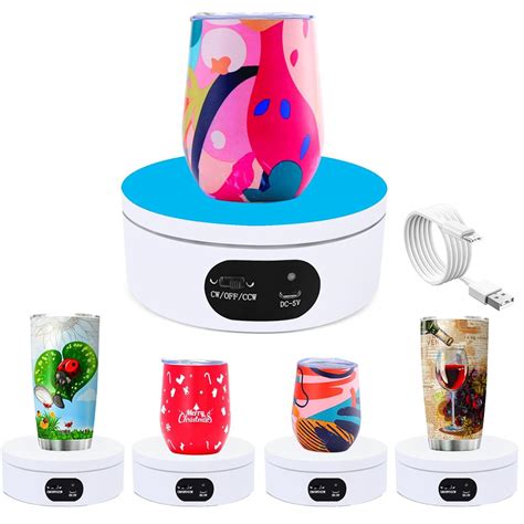 Riomh Turner Cup Display Stand for Epoxy Glitter Tumbler, 360 Degree ...