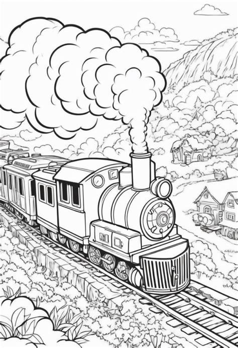 Train Coloring Pages - Color My Pages