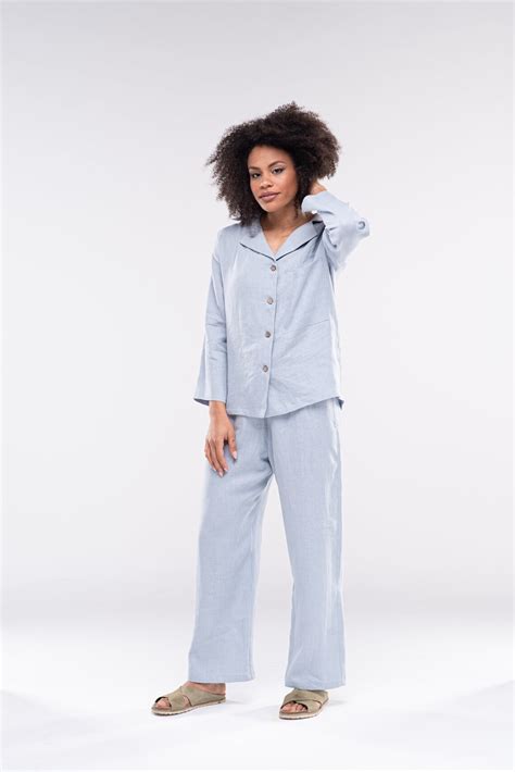 Pajama Set, Linen Pajamas, Pajama Set Women, Linen Sleepwear, Linen ...