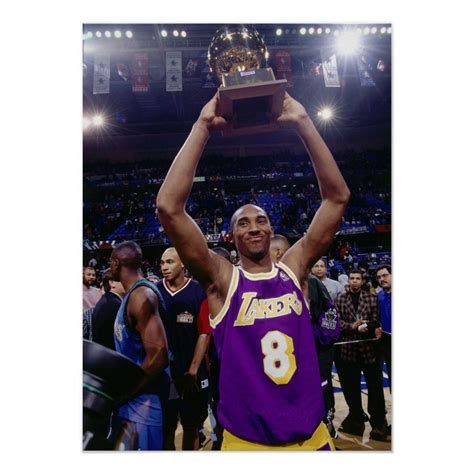 Kobe Bryant | Holding Slam Dunk Trophy Print | Kobe bryant pictures ...