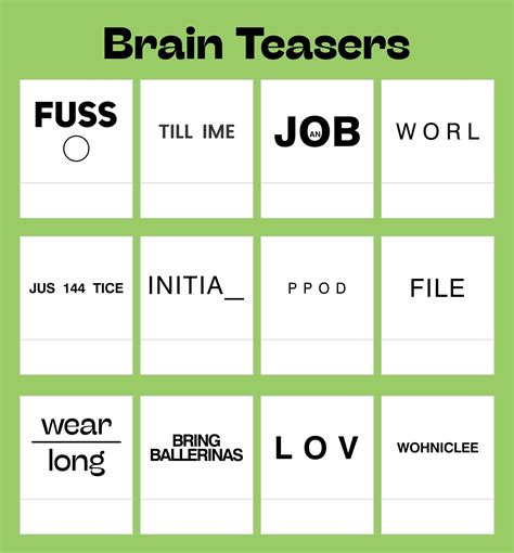Printable Brain Teasers For Older Adults | Brain teasers for adults ...