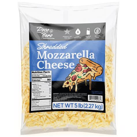 Buy Shredded Mozzarella Cheese – 5LBS / 80 OZ – Low Moisture & Whole ...