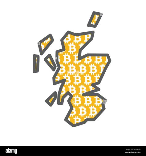 Scotland country map with bitcoin crypto currency logo Stock Vector Image & Art - Alamy