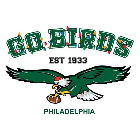 Santa Go Birds Eagles SVG Philadelphia Est 1933 File - CreativeLify