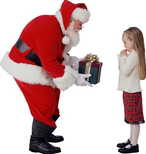 Santa Giving Gift to Child PNG Image - PurePNG | Free transparent CC0 ...