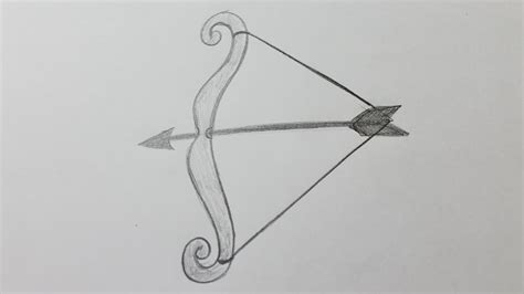 How to draw a bow and arrow - YouTube