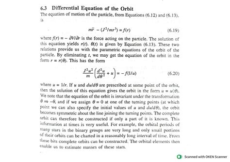 Differential equation of orbit - Physics - Studocu
