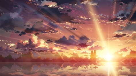 Anime Sunset Desktop Wallpaper at John Triche blog