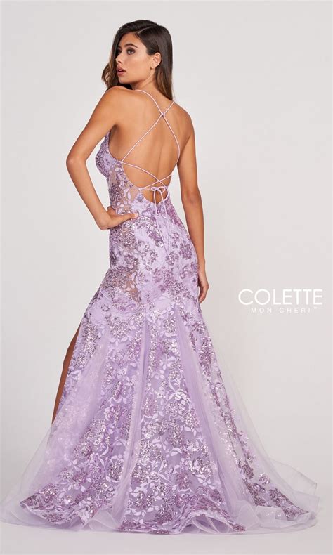 Sheer-Sides Colette Long Sequin Prom Dress - PromGirl