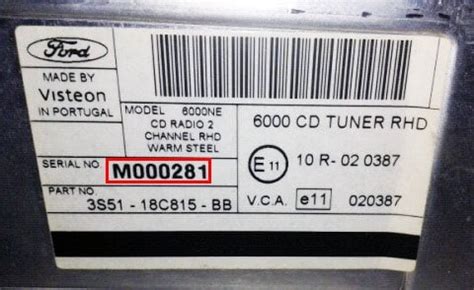 Image result for Ford 6000 CD Code Input