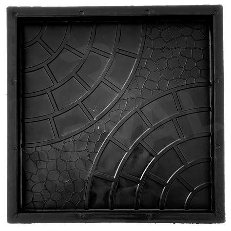 Reyal Chequered Mould Double Round Paver Block Mould (Plastic)(Size ...