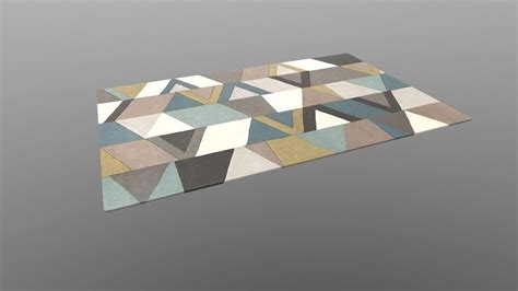Mat 3d Model rug with triangles 3D model | CGTrader