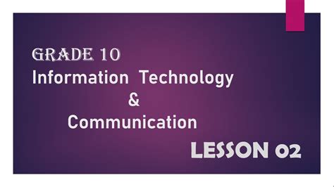 Image result for ICT Lessons Grade 10