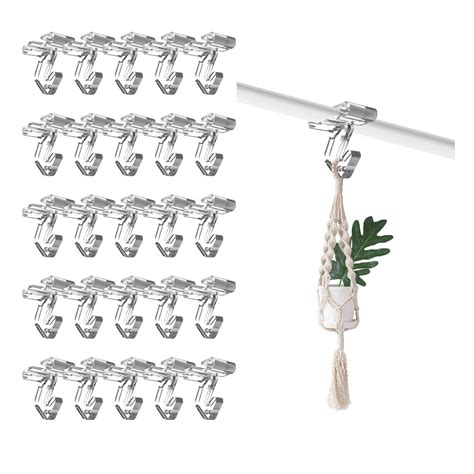 Clear Drop Ceiling Hooks 25 Pcs - Polycarbonate Ceiling Hanger Hooks ...